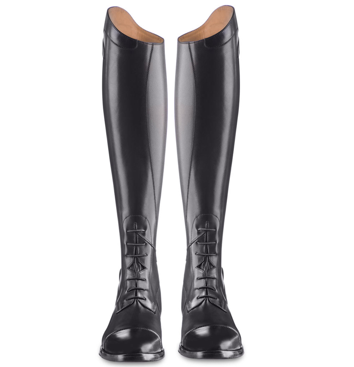 EG07 Orion Laced Tall Riding Boots - Black