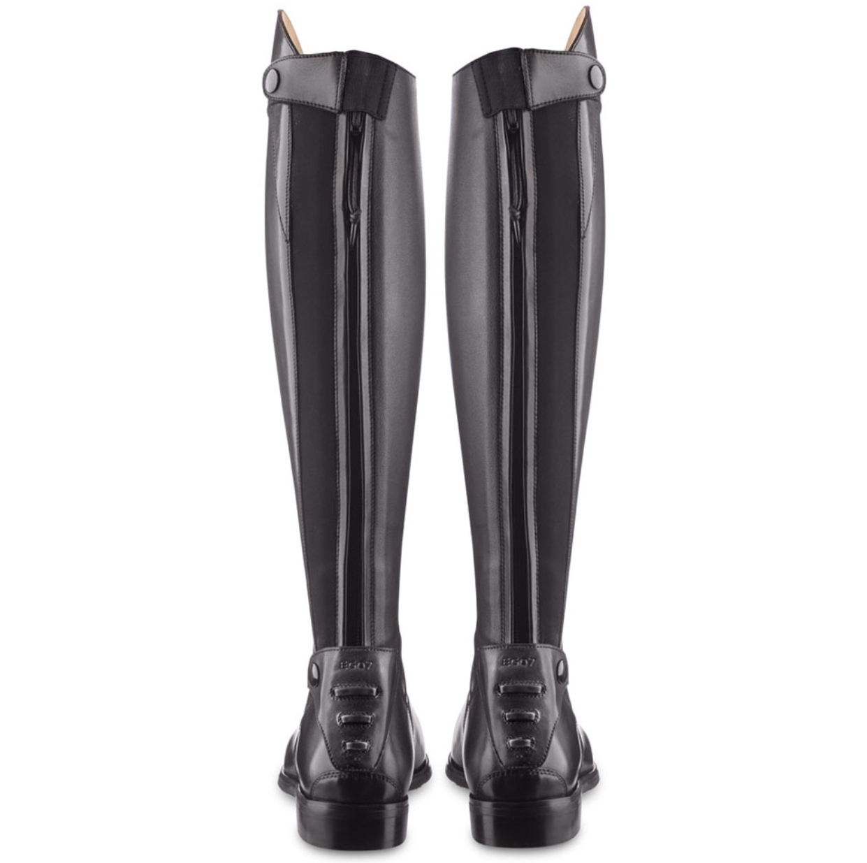 EG07 Orion Laced Tall Riding Boots - Black - Image 4